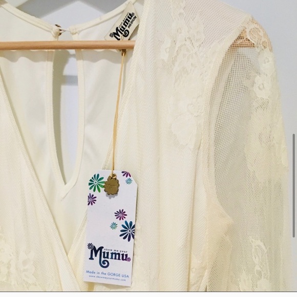 NWT Show Me Your Mumu Loretta Romper Cream Lace - Picture 6 of 9